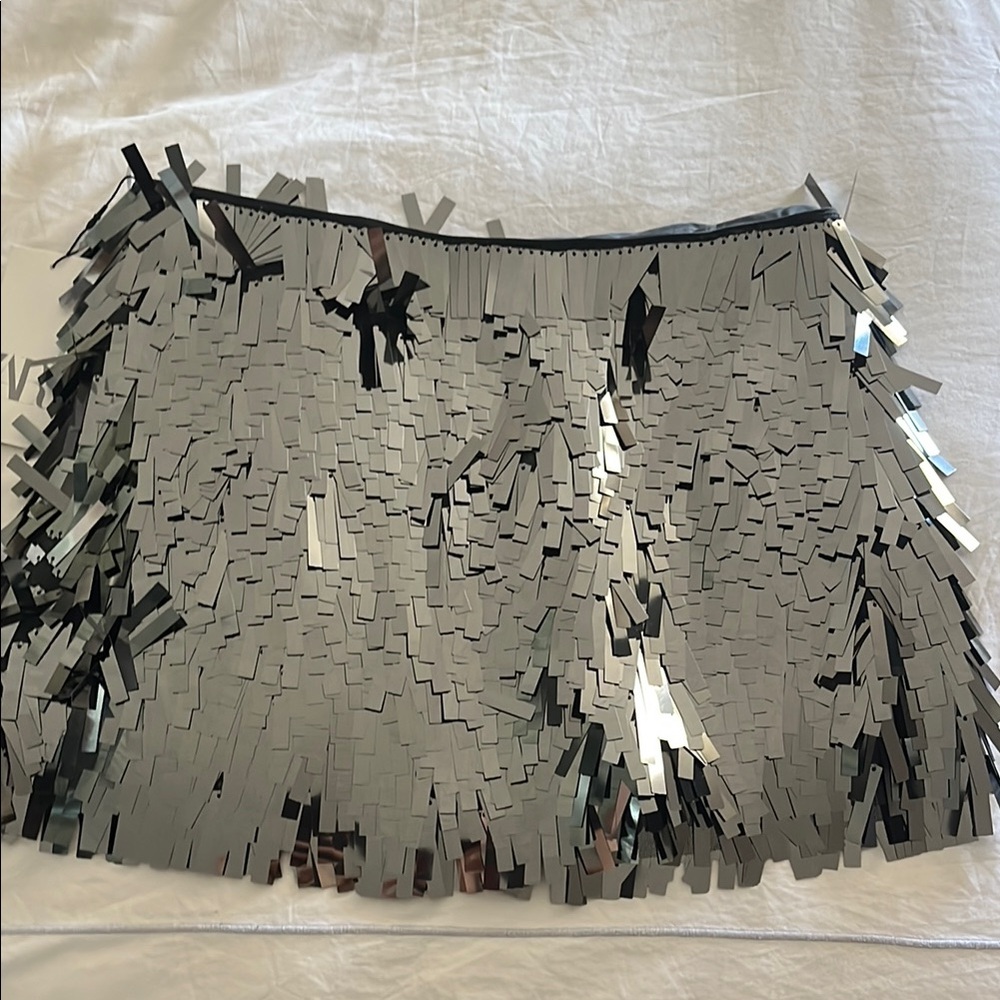 Silver Sequin Skirt